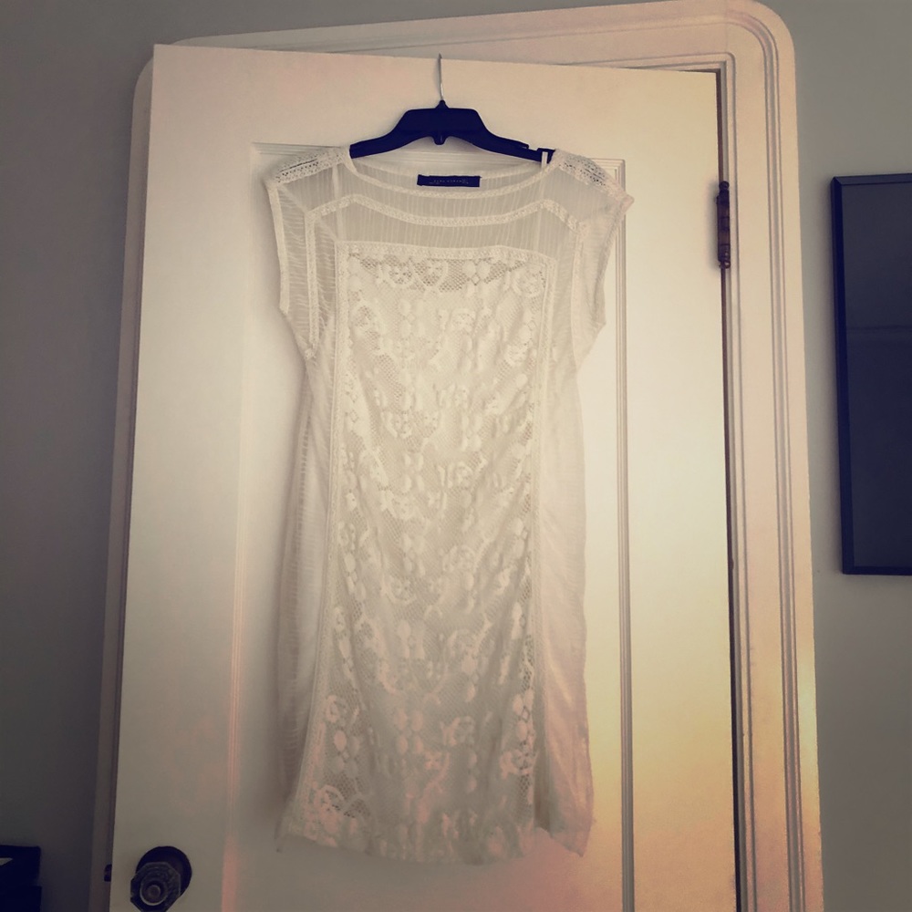 Lace shift dress